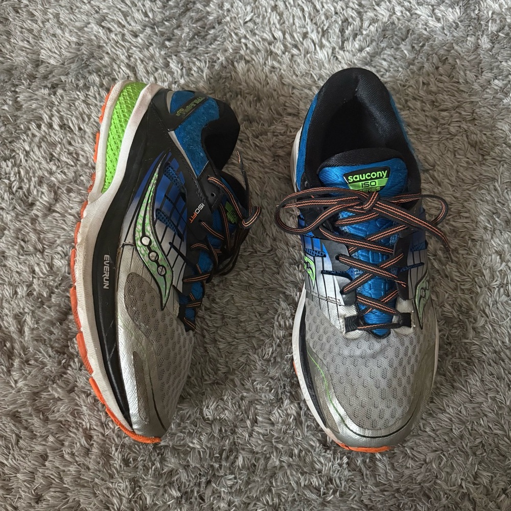 Saucony Men’s Running Shoes Triumph ISO 2 silver/blue/green/orange, size 10.5